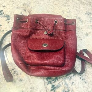Coach Red Leather Backpack